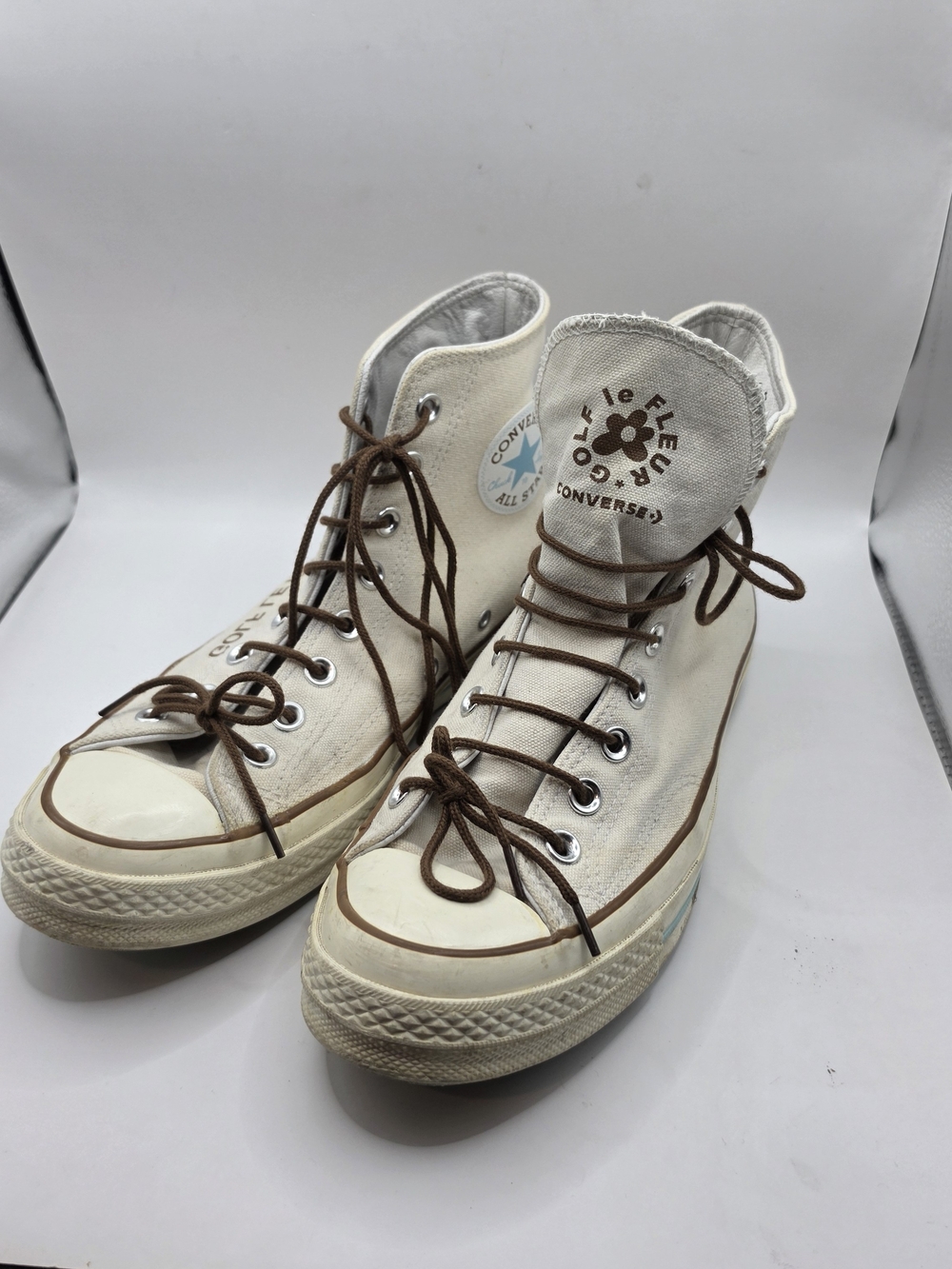 Converse x Golf le Fleur White High-Top Canvas Sneak Men's US 8 / Women's US 10
